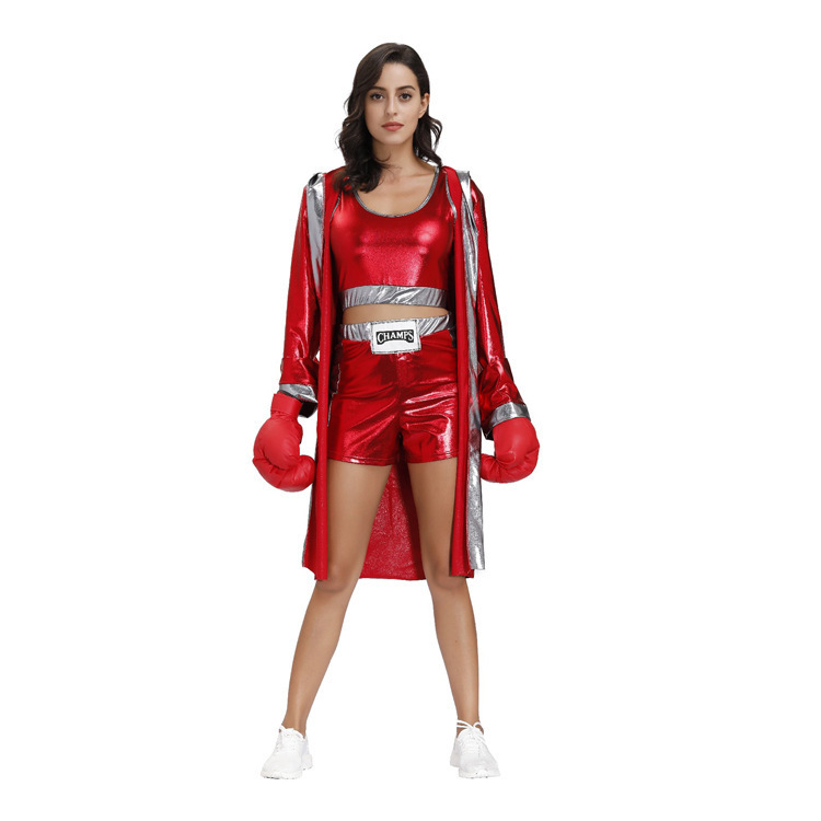 New Size Adult Boxer Halloween Clubhouse Prom Party Female Adult Boxer Role Playing Dress