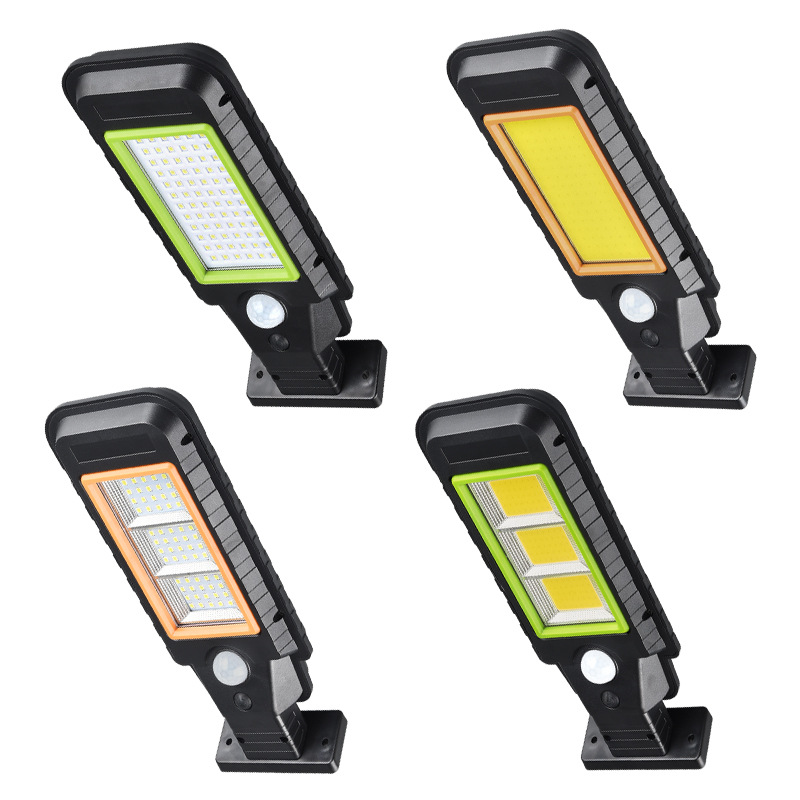 室外太阳能路灯感应庭院壁灯智能带遥控室外围墙照明灯地摊夜市灯|ru