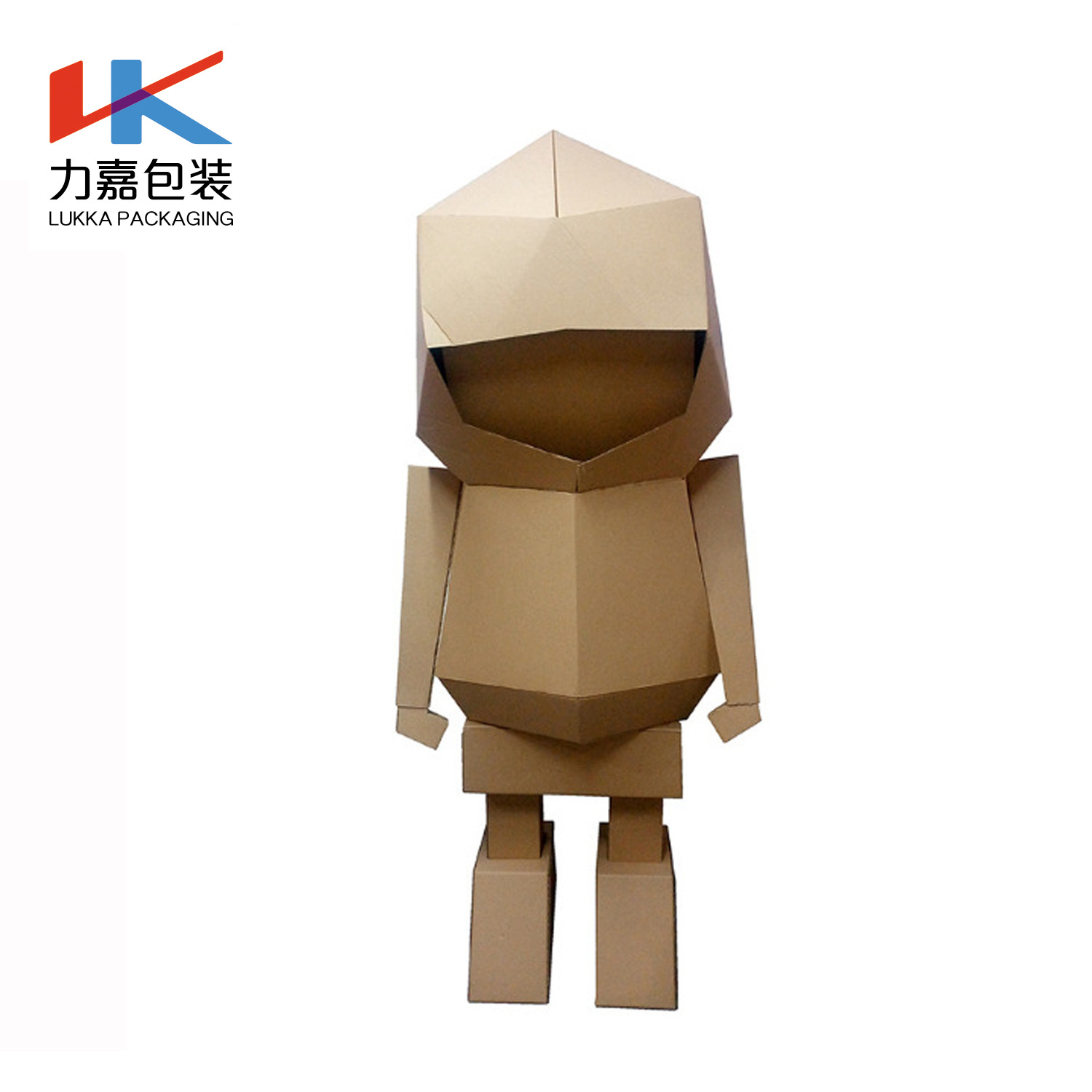 力嘉包装瓦楞纸机器人定制展会创意摆件装饰定制工艺品环保展览