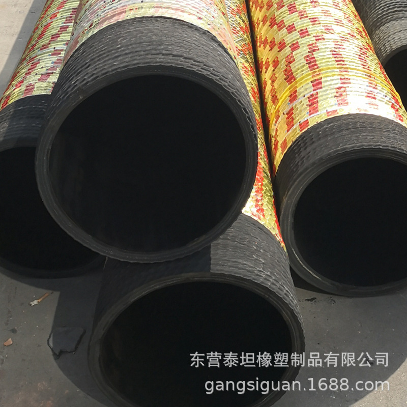 钢丝缠绕波纹胶管 黑色橡胶 厂家直供大口径橡胶管12寸14寸 16寸