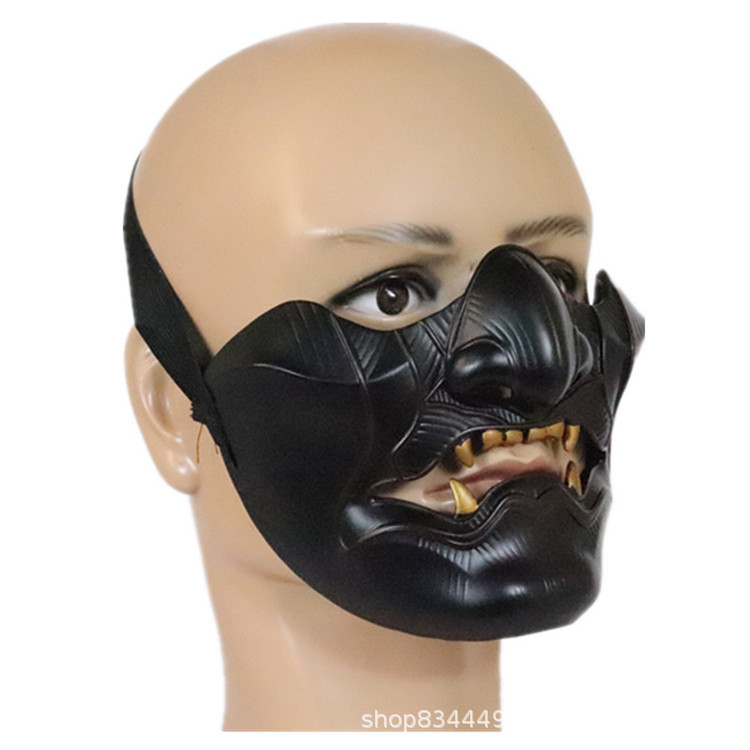 Caballo isla alma máscara Halloween horror fantasma cara Prajna japonés oscuro hombres y mujeres media cara resina látex máscara