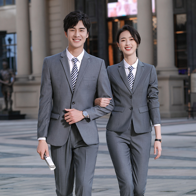 Professional suit suit ol business affairs man 's suit thickening High-end men and women Same item China Life Insurance 4s Custom clothes