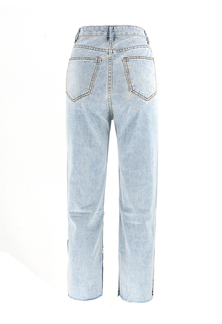 Fashion straight denim pants NSSY17686