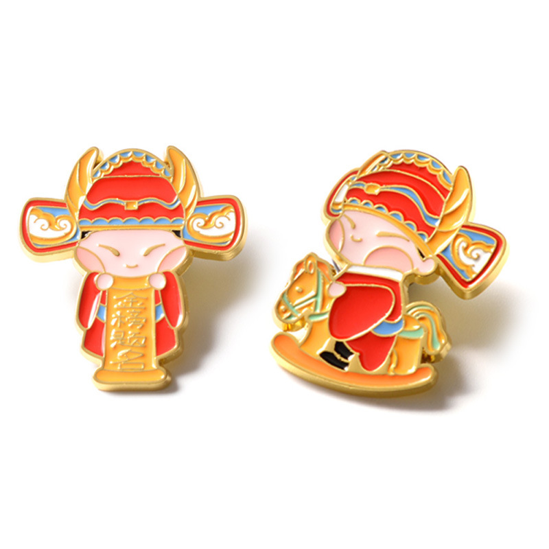 halder卡通原创 状元马到成功徽章 金榜题名徽章 压铸合金胸花