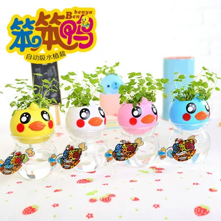 Автоматический водопоглощающий киоск в горшках с глупой уткой, новые и уникальные травяные керамические бонсай, подарки для студентов в детском саду