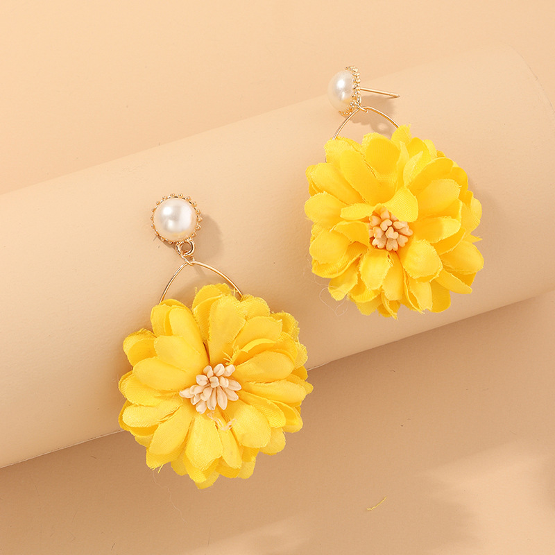 Fashion Daisy Alloy No Inlaid Earrings display picture 1