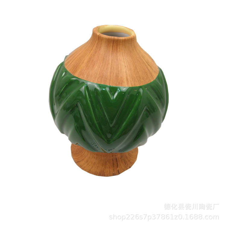 现代陶瓷窑变釉家居摆设花瓶花插水转印