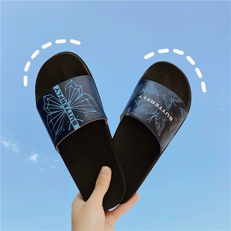 Тапочки-бабочки мужские модные уличные летние Чжоу Янцин в том же стиле, Модные индивидуальные пляжные сандалии с интернет-знаменитостями, Нескользящие шлепанцы