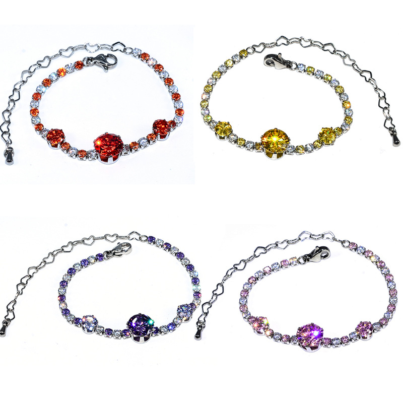 Elegant brand small design bracelet with zircon stainless steel…