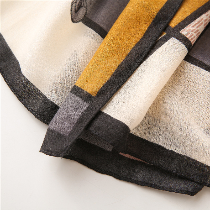 Nouvelle Écharpe Épaississante Sauvage À Double Usage En Coton Coréen Et Lin D&#39;automne display picture 11