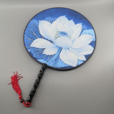 Large Two-sided technology circular fan Exquisite round fan cheongsam Catwalk dance prop Fan Performance prop fan