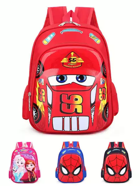 New Children's Cartoon School Bag 3D Hard Shell Backpack Kindergarten Spider-Man Car School Bag Manufacturer Wholesale
