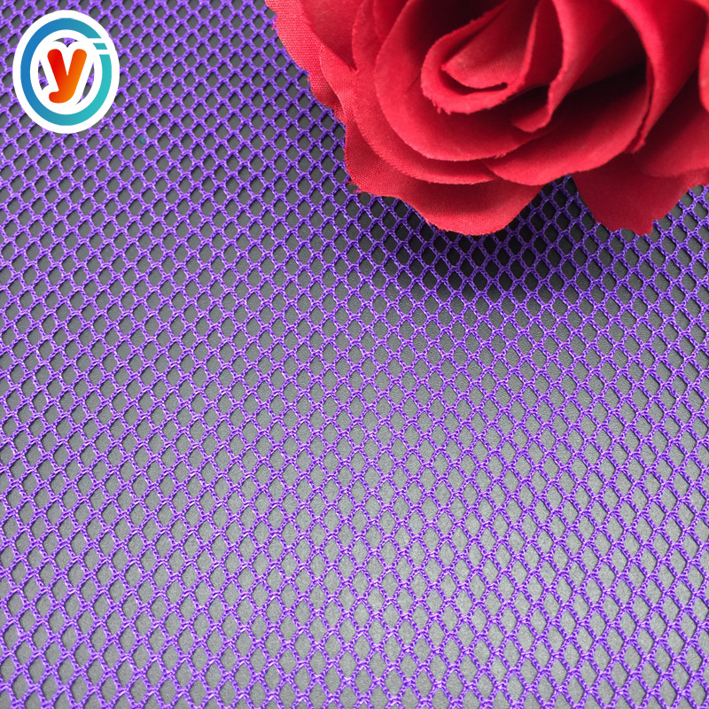 厂家批发 供应 涤纶64#菱形网 背贴网箱包帐篷网眼布服装里布