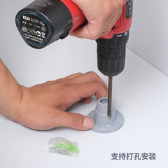 Invisible door stopper silent anti-collision silicone door bumper hole-free rubber door damper plastic floor bump door top wall suction