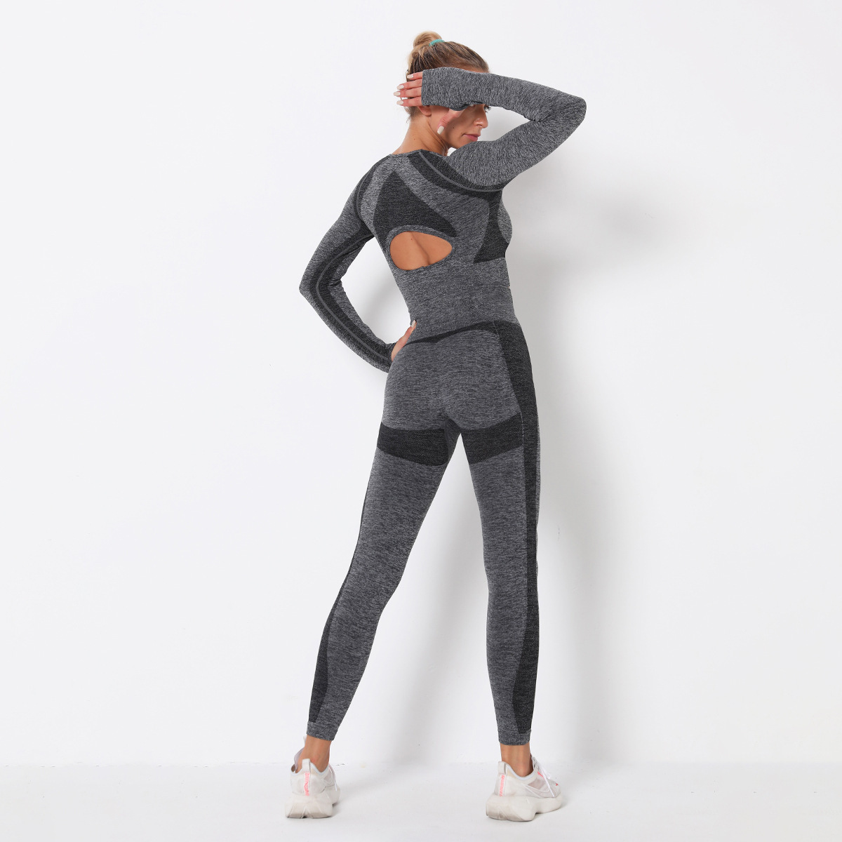 seamless knitted hip-lifting stretch quick-drying training suit  NSLX8997