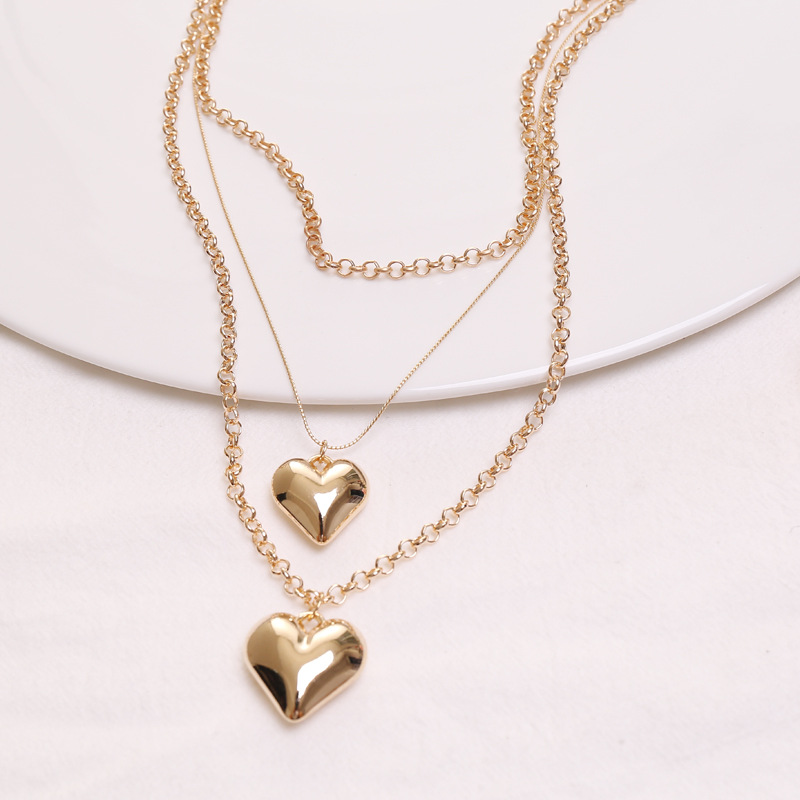 Fashion Heart Alloy Plating 18K Gold Plated Women'S Necklace display picture 1