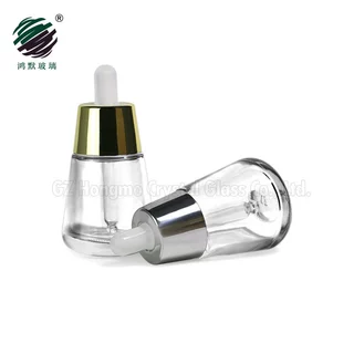 30ml厚底原液瓶化妆品精华液透明玻璃瓶滴管精油瓶分装瓶子护肤品