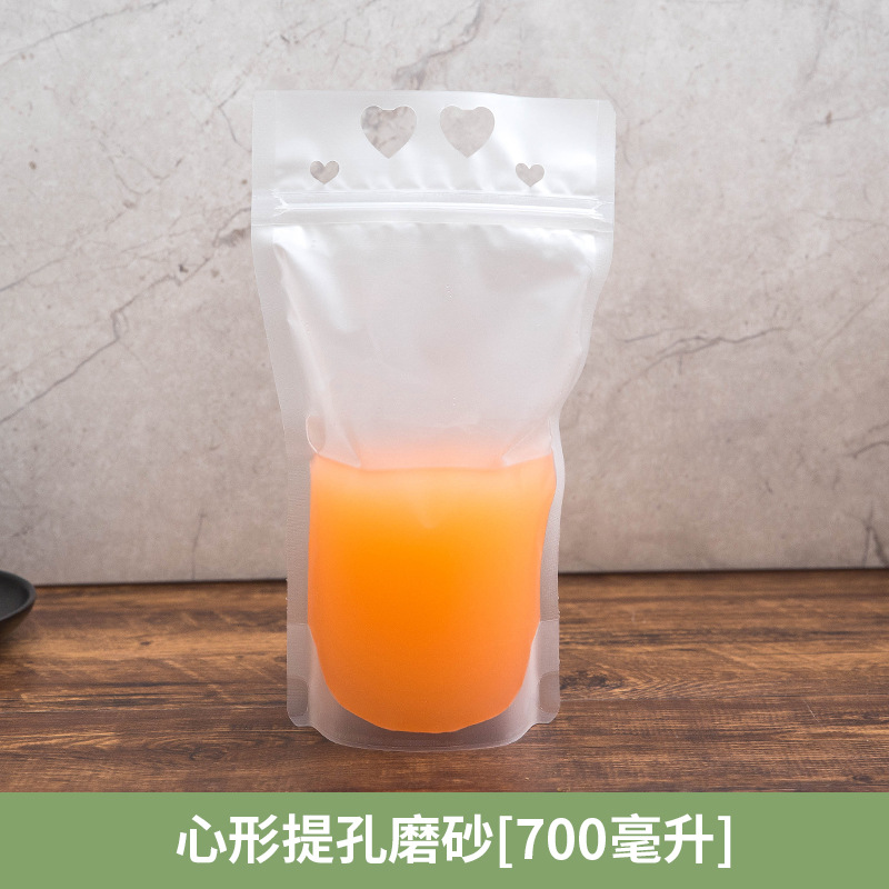 Bolsa de bebidas desechables Bolsa de jugo de celebridades de Internet Bolsa de autosellado Bolsa de embalaje portátil para llevar en stock al por mayor