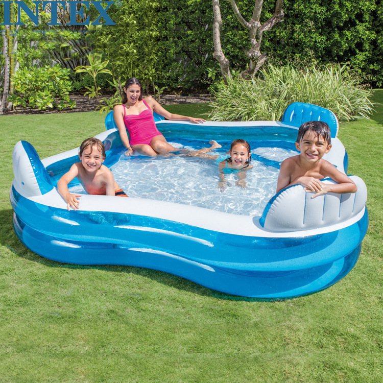 Original Genuine Intex Backrest Seat Paddling Pool Extra Large Family Swimming Pool Kidsren's Ocean Ball Pool 56475