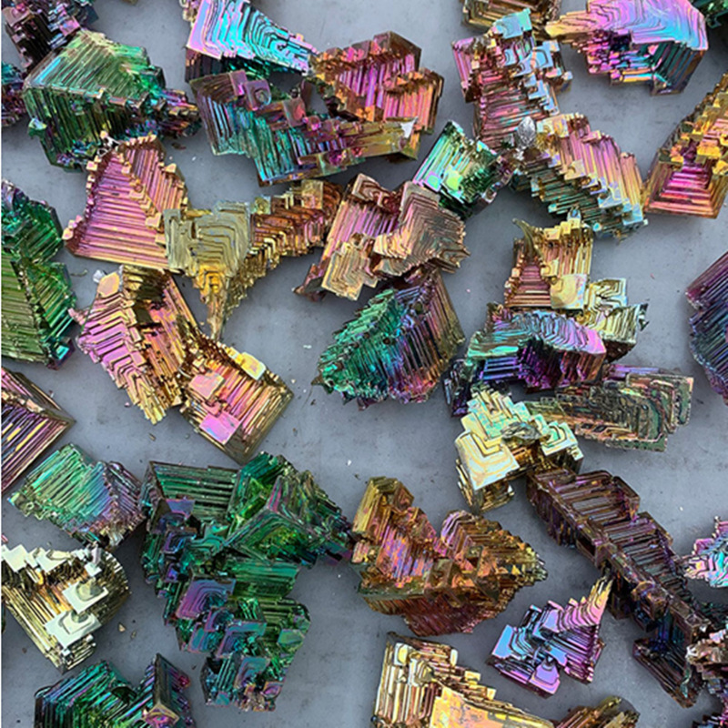 Bismuth Ore Metal Crystal Ore Color Brilliant Rainbow Beauty Mineral Specimen Crafts Student Party Souvenirs