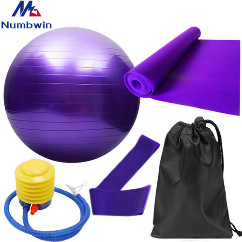 Yoga ball five-piece set thickened pregnant women midwifery child training fitness ball latex butt ring elastic