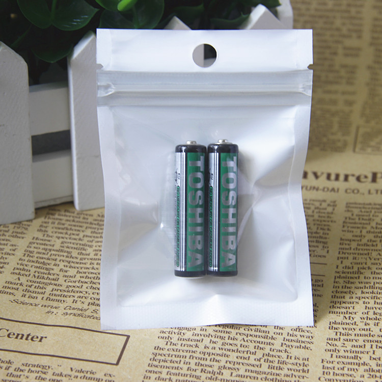 7*10cm白色珠光膜阴阳拉骨袋饰品袋渔具包装袋自封袋珠光膜袋