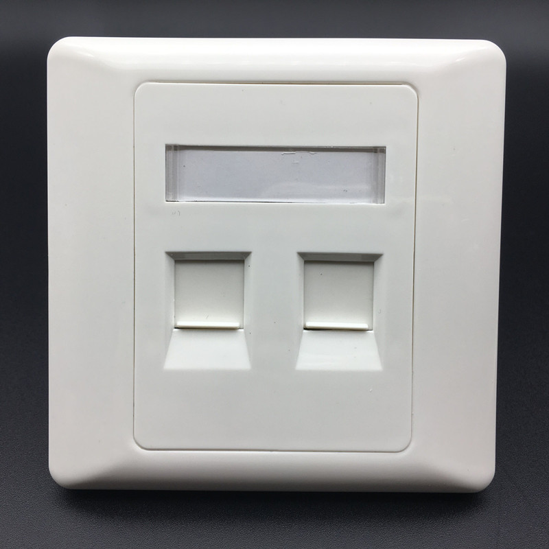 加厚型安普款双口面板网络模块面板电话模块面板搭配安普接口模块