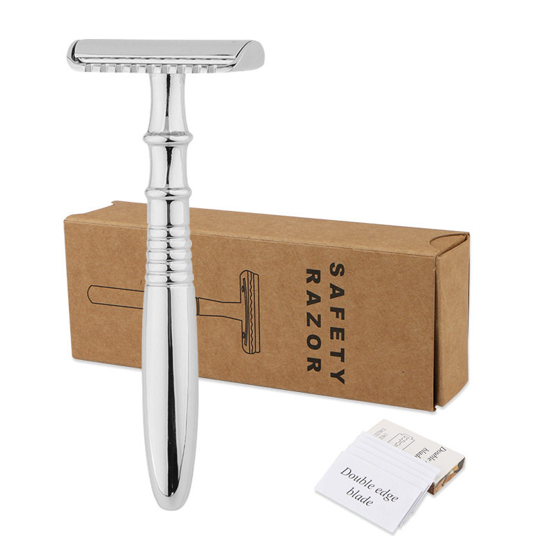 复古经典双面剃须刀老式手动刮胡刀手柄剃须刀男士剃须刀|ru