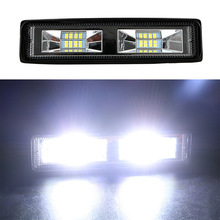 LED汽车工作车灯 48W16灯一字形长条射灯 越野大灯车辆改装行车灯