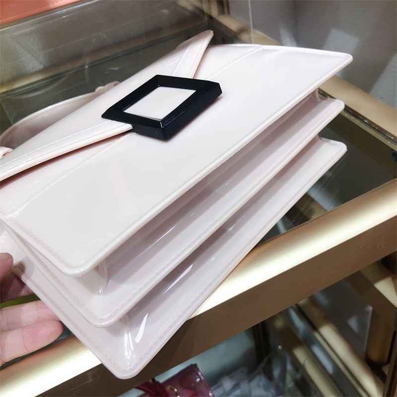 Clearance jelly bag, transparent pvc women's bag, gradient color small square bag, handbag, single-shoulder crossbody women's bag in stock undefined