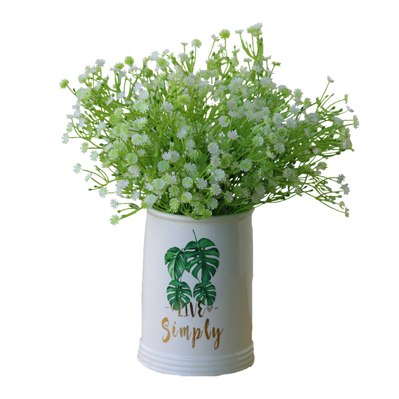 Suministro directo de fábrica muebles para el hogar artificial plástico flores falsas cielo estrellado ingeniería planta verde accesorios de pared de fondo no me olvides