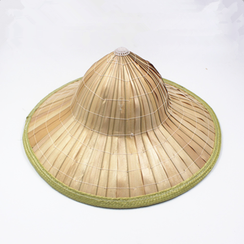 富沥舒农民包边斗笠 竹编草帽 舞台表演竹帽 集体旅游防雨帽 批发