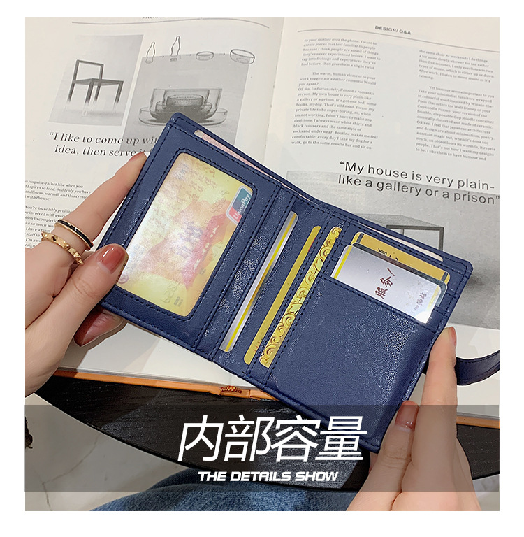 70% Off Short Style Wallet 2020 New Embroidered Student Wallet Short Folding Ladies Multifunctional Card Holder Wholesale display picture 41