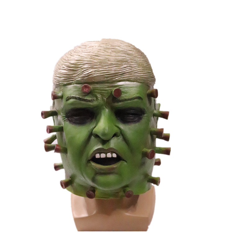 Halloween popular virus máscara de látex capucha nuevo estilo coronavirus horror máscara