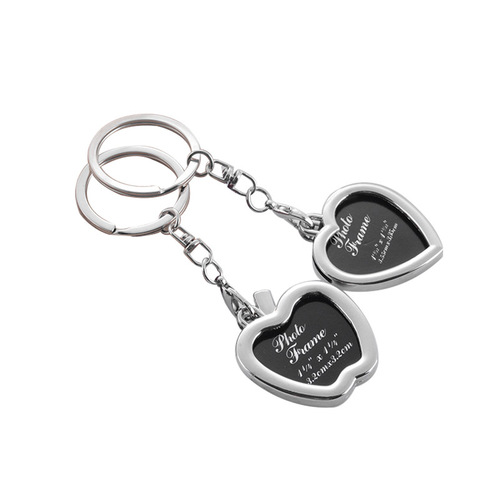Personalized metal mini photo frame keychain, small gift for wedding photo studio advertising, laser customizable LOGO