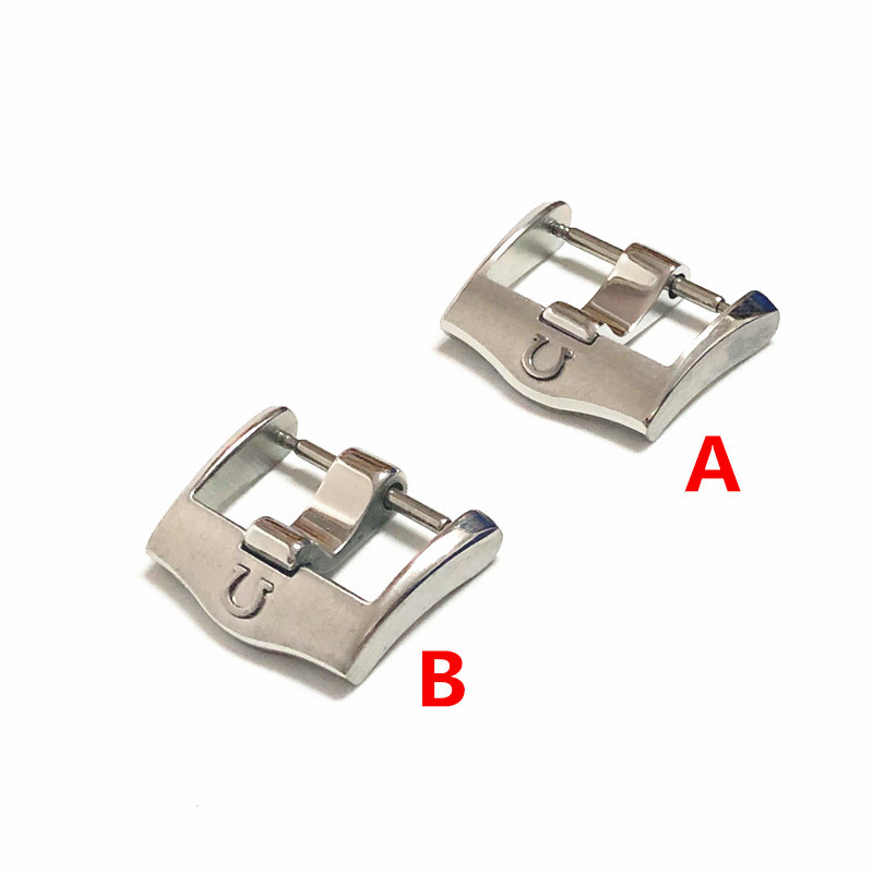 适用欧米手表配件蝶飞007新海马300表扣手表带针扣皮表扣18mm