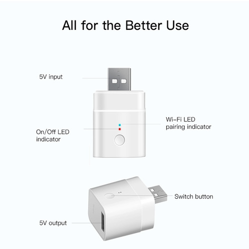 Sonoff Micro 5V Wireless USB Smart Adapter Smart Home Voice Control USB Device Cross-Border