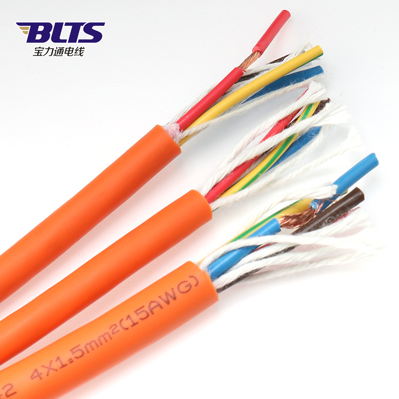 Guilin wire National standard High temperature resistance wire 4*1.5mm Flexible polyurethane robot Power line Cable