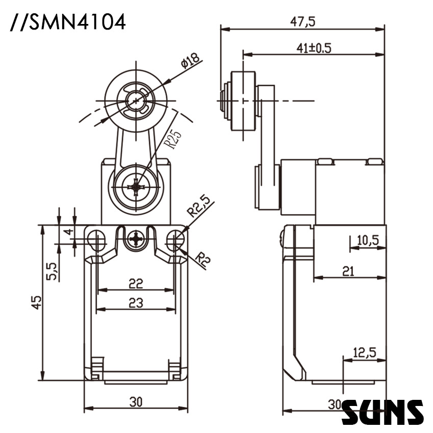 SUNSʵˮλSMN4104ȫλ г̿سߴͼ