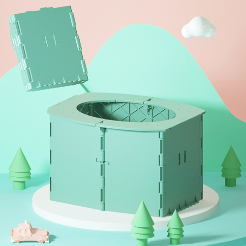 Factory direct supply of children's car folding toilet portable small toilet baby toilet potty with garbage bag