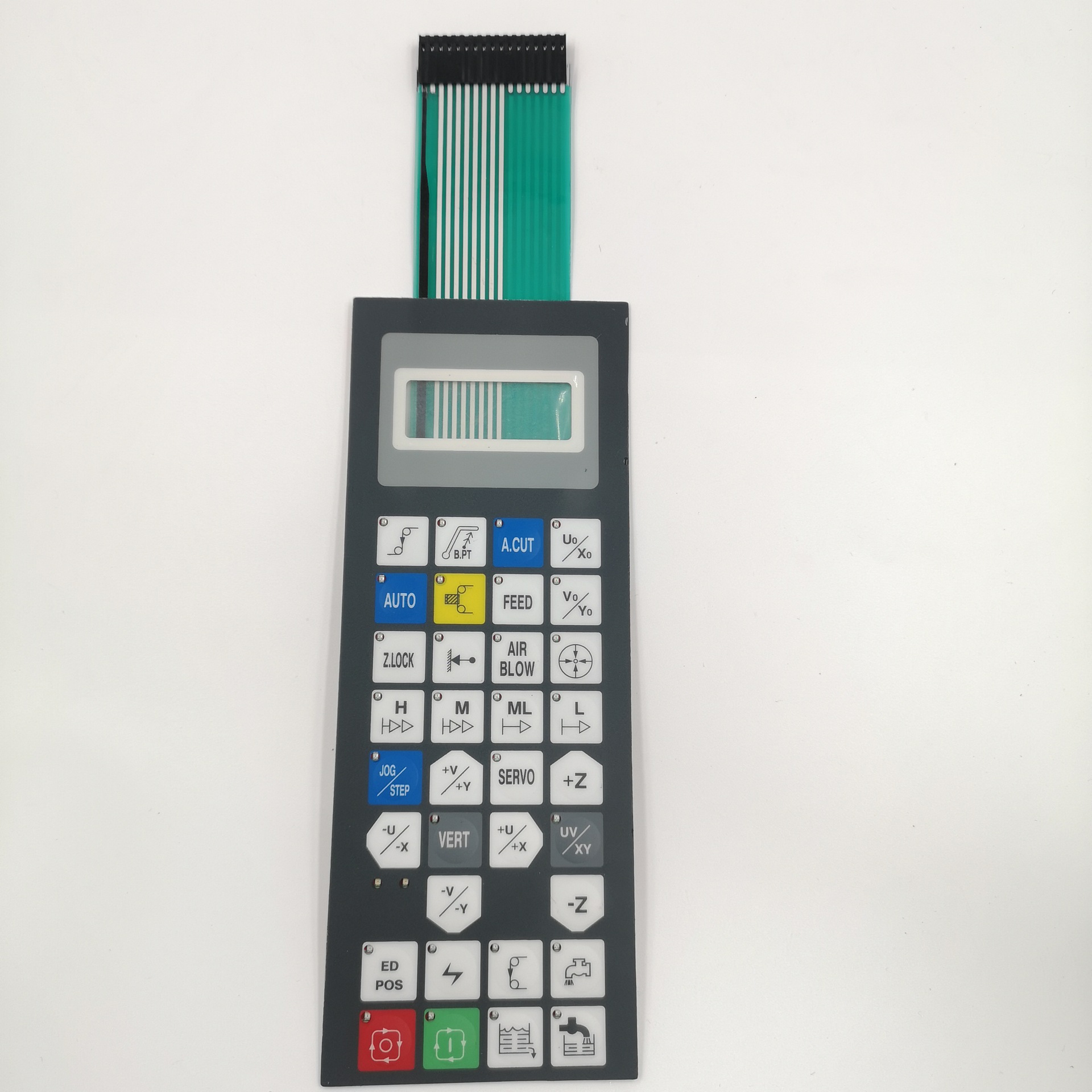 庆鸿慢走丝手控操作盒面板贴.面板膜带电路线