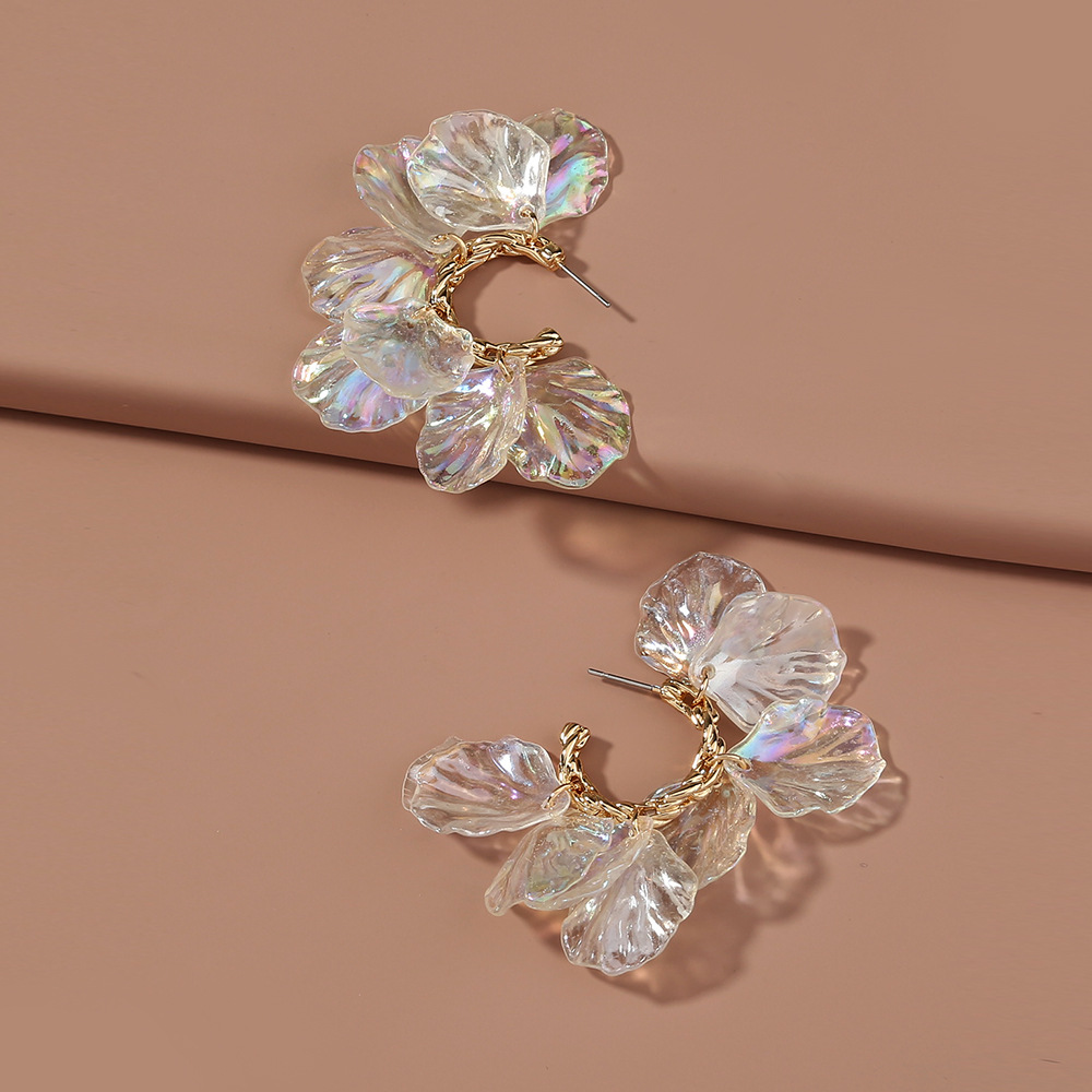 Mori Serie Blütenblatt Blumen Einfache Lange Perle Quaste Ohrringe display picture 4