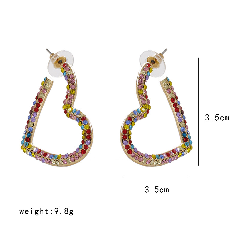 The New Heart-shaped Diamond Earrings For Women Wholesale display picture 1