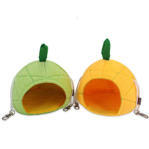 Pet banana nest Cartoon fruit pineapple frog cotton nest Creative new moon boat can hang hamster hammock