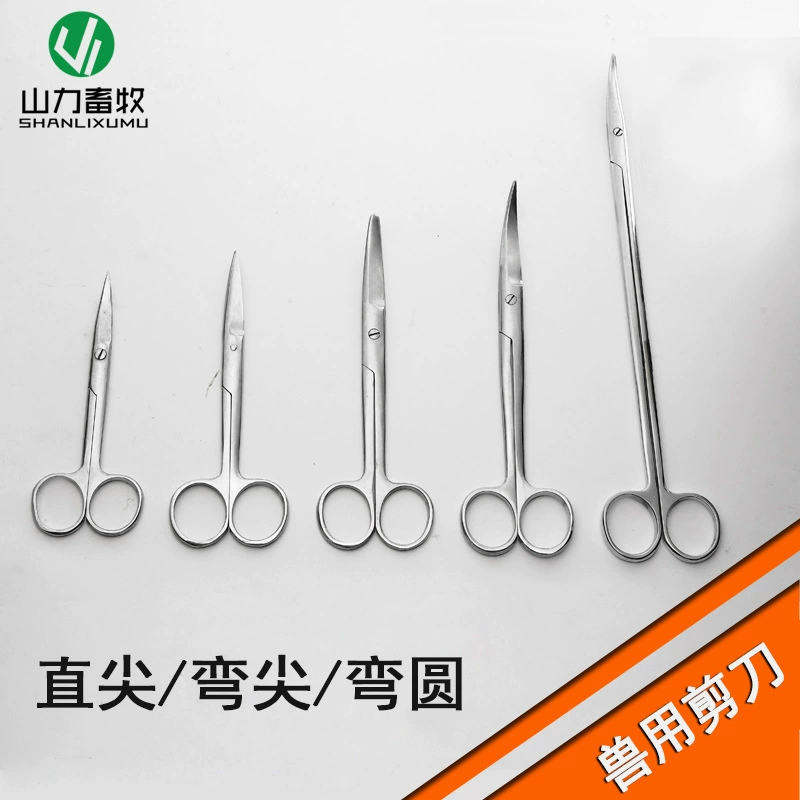 Ветеринарные ножницы из нержавеющей стали 14 см изогнутые круглые ножницы 16 см прямые остроконечные ножницы 18 см ветеринарные изогнутые остроконечные ножницы
