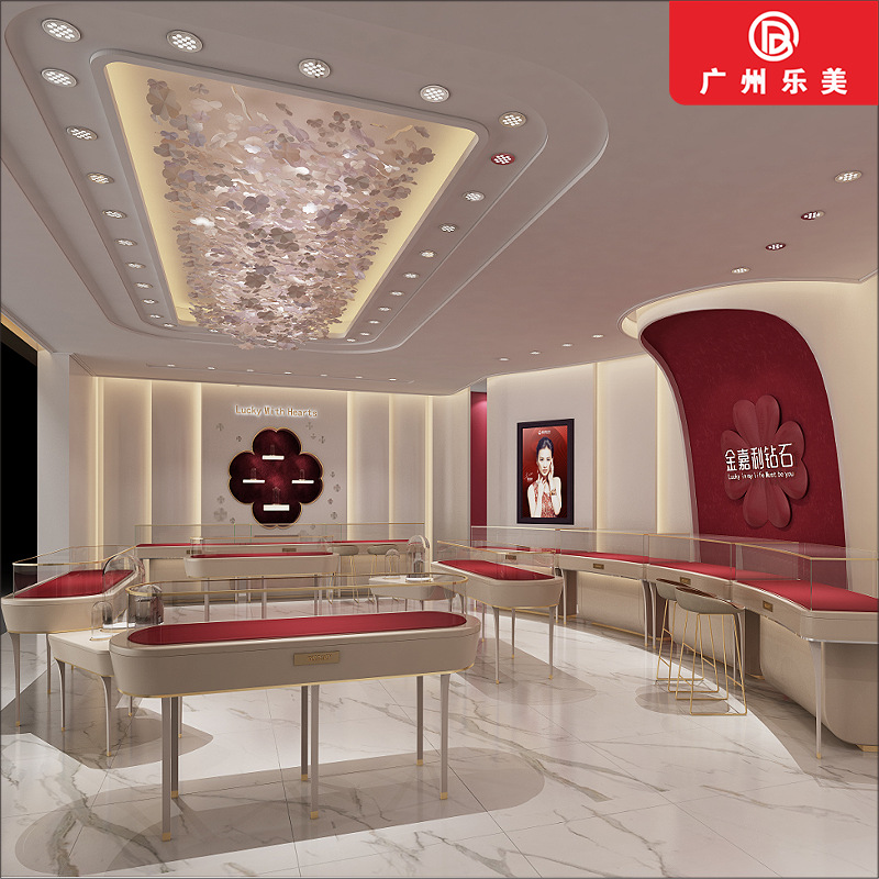 展柜厂制作品牌高端珠宝柜黄金玉器展示柜博物馆陈列柜现场量尺