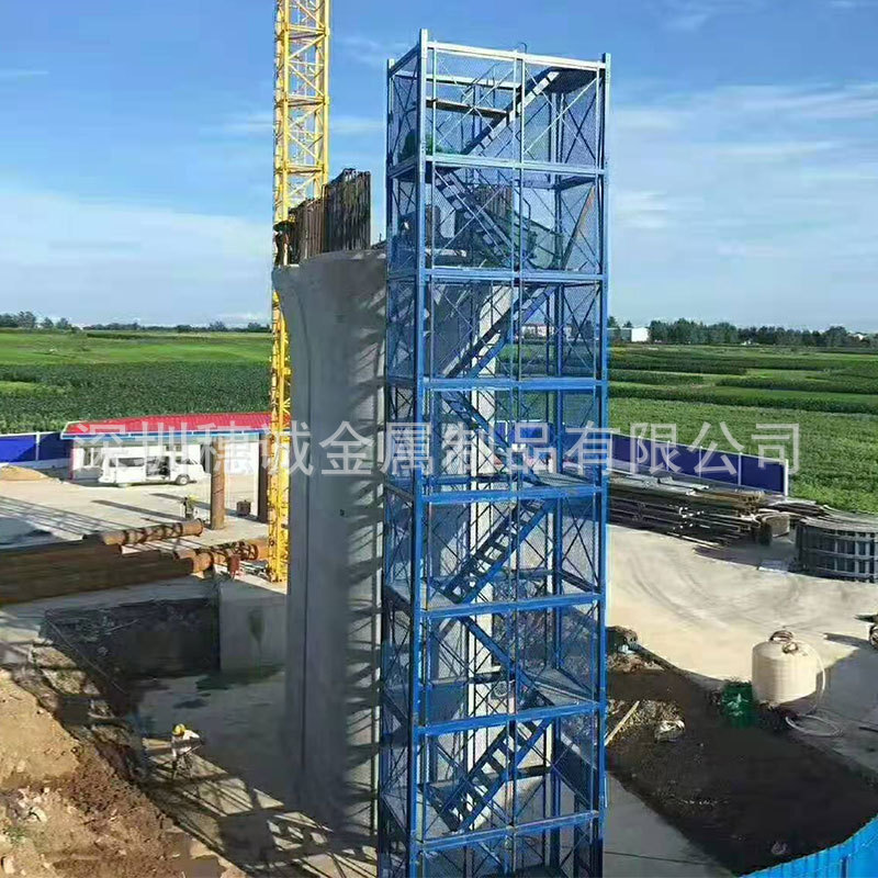 建筑施工安全爬梯工地专用组合框架式基坑梯笼安全通道