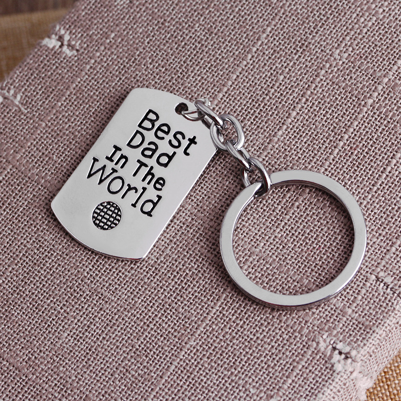 Fashion English Lettering Father's Day Alloy Keychain display picture 7