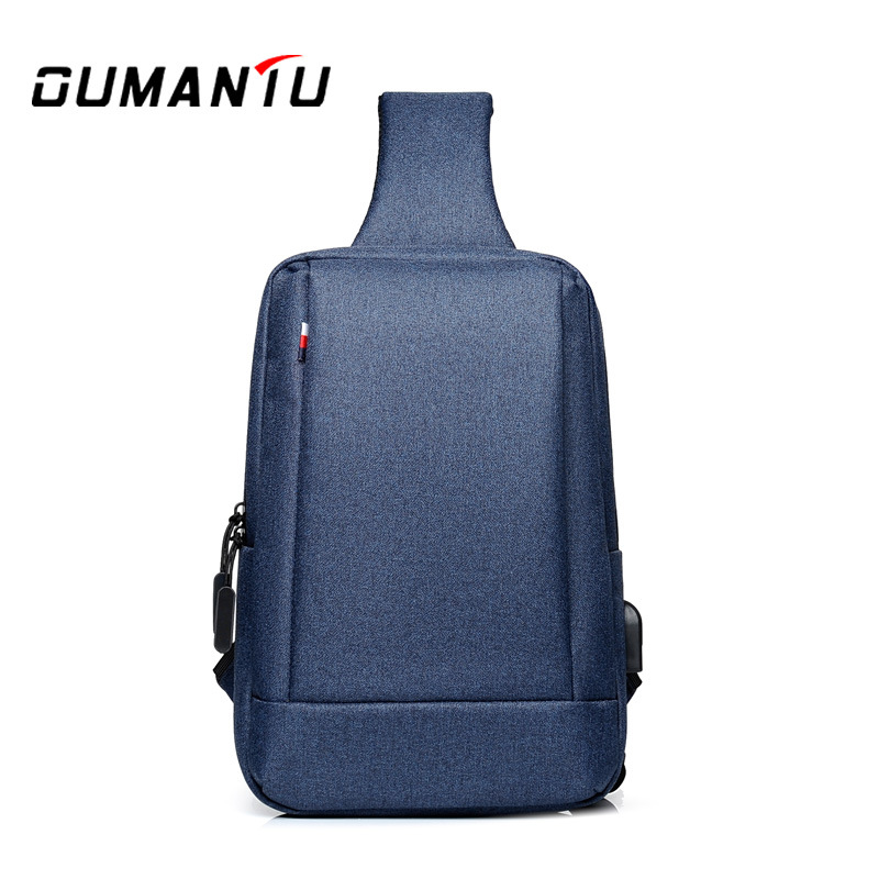 2023 New Men's Chest Bag Waterproof Oxford Cloth Chest Bag Business Casual Shoulder Bag Large Capacity Crossbody Bag