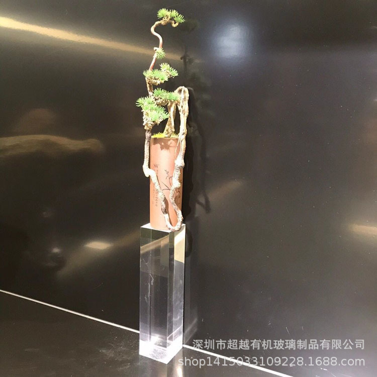 批发高透明亚克力方块水晶亚克力方柱博物馆古董展示托架摆件底座